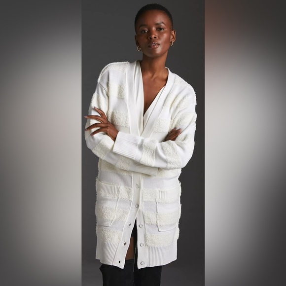 Daily Practice by Anthropologie Striped Cardigan Sweater, Size M - Picture 2 of 14